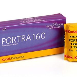 A five pack of Kodak Portra 160 with one roll outside the box